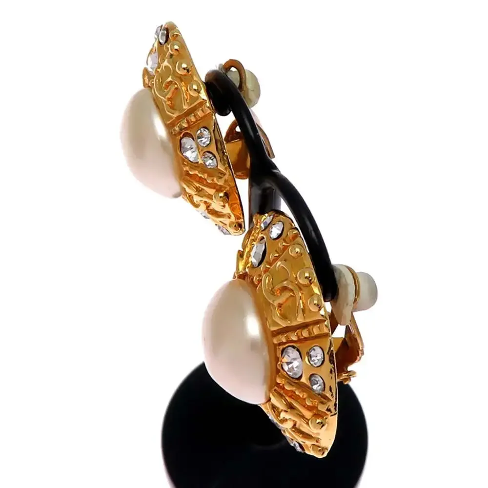 Chanel Cc Logo Clip-On Earrings Metal #207076C95B